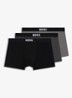 Set van drie korte boxers met logo’s van stretchkatoen - Zwart