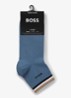 Set van twee paar korte sokken met kenmerkend gestreepte boorden - Dark Blue-403 / Blauw