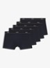 Set van vijf korte boxershorts met logotailleband van stretchkatoen - Dark Blue-405 / Blauw
