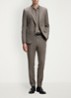 Slim fit 2-delig pak met klepzakken - Dark Brown-209 / Bruin
