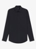 Slim-fit overhemd in gemakkelijk te strijken katoenen popeline met stretch - Dark Blue-404 / Blauw
