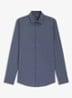 Slim-fit overhemd in gemakkelijk te strijken katoenen popeline met stretch - Open Blue-466 / Blauw