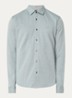 Slim-fit overhemd van gemêleerde katoenen jersey - Mint