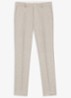 Slim fit pantalon in linnenblend met persplooi en steekzakken - Open Grey-068 / Grijs