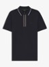 Slim fit polo met logo - Donkerblauw