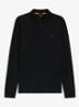 Slim fit polo van katoen - Zwart
