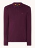 Slim fit polo van katoen - Aubergine