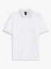 Slim fit polo van katoen - Wit
