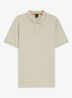 Slim-fit polo van stretchkatoen met logopatch - Beige