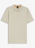 Slim-fit polo van stretchkatoen met logopatch - Beige