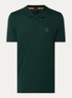 Slim-fit polo van stretchkatoen met logopatch - Groen