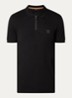 Slim-fit polo van stretchkatoen met logopatch - Black-001 / Zwart