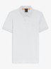 Slim-fit polo van stretchkatoen met logopatch - Lichtgrijs
