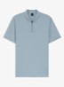 Slim-fit polo van stretchkatoen met logopatch - Light/Pastel Blue-458 / Blauw