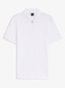 Slim-fit polo van stretchkatoen met logopatch - White-100 / Wit