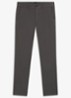 Slim-fit satijnen chino van stretchkatoen - Grijs