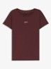 Slim-fit T-shirt van katoen met logostiksel - Roodbruin