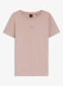 Slim-fit T-shirt van katoen met logostiksel - Roze