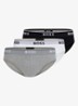 Slip met logoband in 3-pack - Lichtgrijs