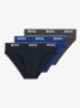 Slip met logoband in 3-pack - Blauw