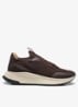 Sneaker met gebreid bovenwerk - Donkerbruin