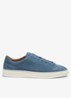 Sneaker van suède met logo - Donkerblauw