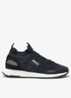 Sneakers van verschillende materialen met gebreide bovenzijde en suède details - Dark Blue-401 / Blauw