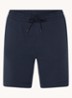 Straight fit korte broek van sweatstof met logopatch - Dark Blue-404 / Blauw
