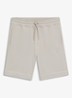 Straight fit korte broek van sweatstof met logopatch - Open Grey-070 / Grijs