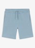 Straight fit korte broek van sweatstof met logopatch - Light/Pastel Blue-458 / Blauw