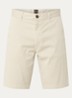 Straight fit korte chino met steekzakken - Light Beige-271 / Beige