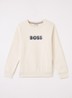 Sweater met logoprint - Creme