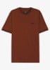 T-shirt met gestreept detail - Bruin