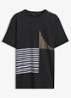 T-shirt met logo- en backprint - Zwart