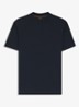 T-shirt met logoborduring - Donkerblauw