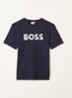 T-shirt met logoprint - Donkerblauw