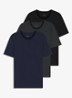 T-shirt met ronde hals in 3-pack - Donkergrijs