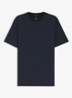 T-shirt met streepprint en ronde hals - Donkerblauw