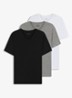 T-shirt met V-hals in 3-pack - Grijsmele