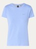 T-shirt van katoenen jersey met logodetail - Bright Blue-436 / Lichtblauw