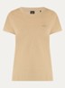 T-shirt van katoenen jersey met logodetail - Rust /Copper-222 / Beige