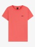 T-shirt van katoenen jersey met logodetail - Light/Pastel Red-638 / Rood