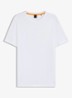 T-shirt van katoenen jersey met logopatch - Wit
