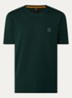 T-shirt van katoenen jersey met logopatch - Bronsgroen