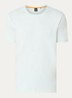T-shirt van katoenen jersey met logopatch - Lichtblauw