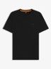 T-shirt van slubkatoen met logodetail - Zwart
