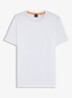 T-shirt van slubkatoen met logodetail - Wit