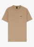 T-shirt van stretchkatoen met logodetail - Medium Beige-266 / Beige