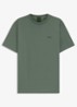 T-shirt van stretchkatoen met logodetail - Open Green-358 / Groen