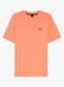 T-shirt van stretchkatoen met logodetail - Pink-650 / Roze